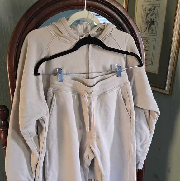 Cozy Beige Hoodie and Joggers Set - Picture 1 of 11